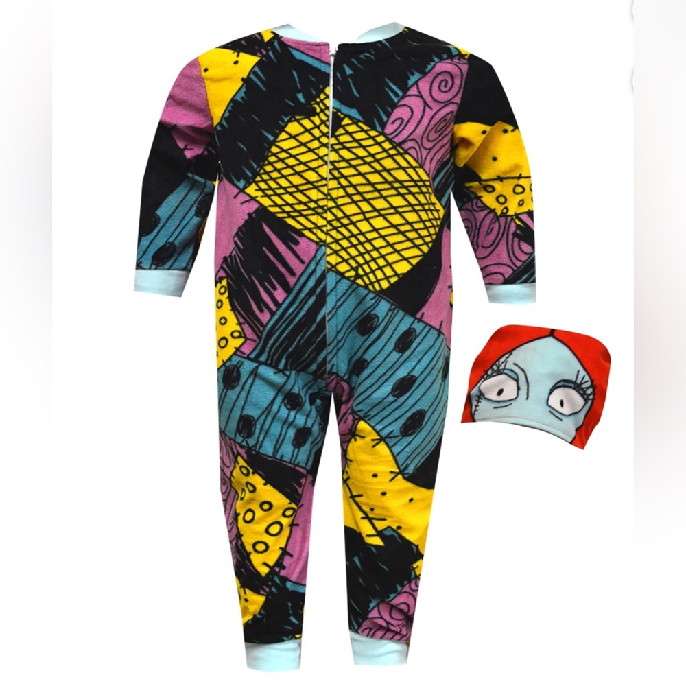 Nightmare Before Christmas Toddler Girls Sally 2 Piece Pajama Sleeper & Hat